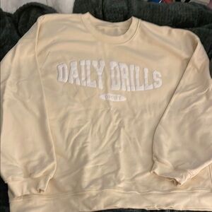 Tofu and white Daily Drills Sweatshirt